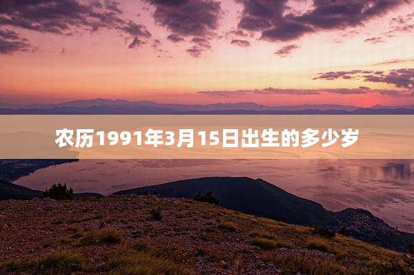 农历1991年3月15日出生的多少岁