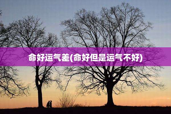 命好运气差(命好但是运气不好)