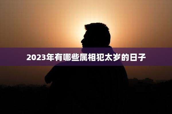2023年有哪些属相犯太岁的日子