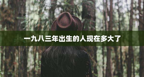 一九八三年出生的人现在多大了