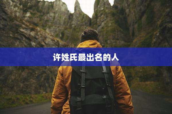 许姓氏最出名的人