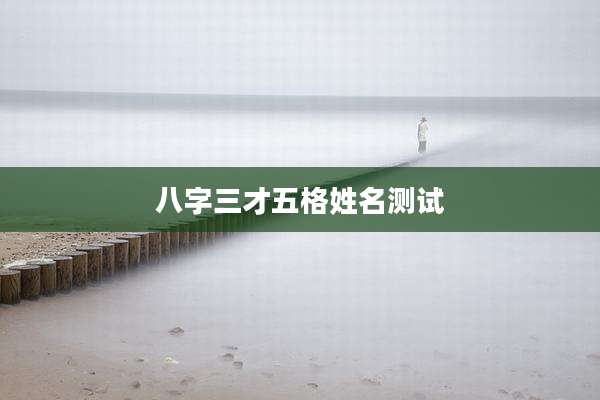 八字三才五格姓名测试