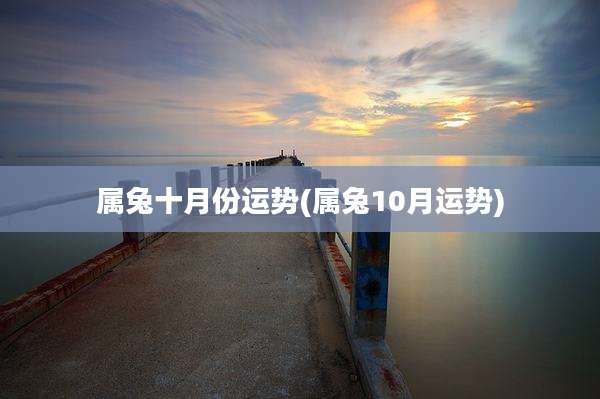 属兔十月份运势(属兔10月运势)