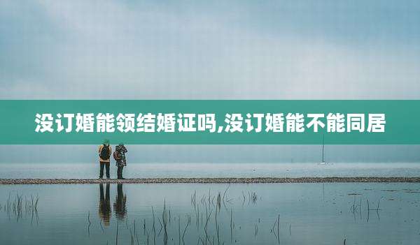没订婚能领结婚证吗,没订婚能不能同居