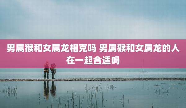 男属猴和女属龙相克吗 男属猴和女属龙的人在一起合适吗