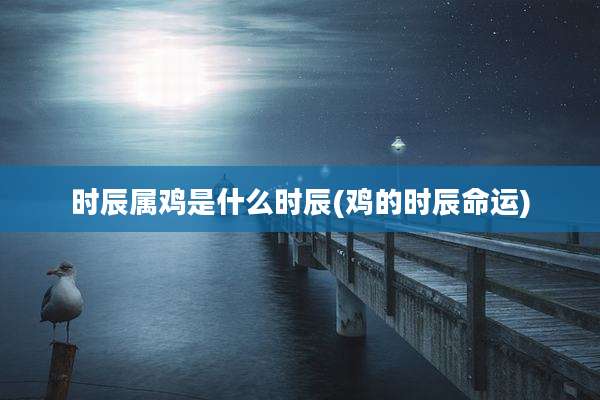 时辰属鸡是什么时辰(鸡的时辰命运)