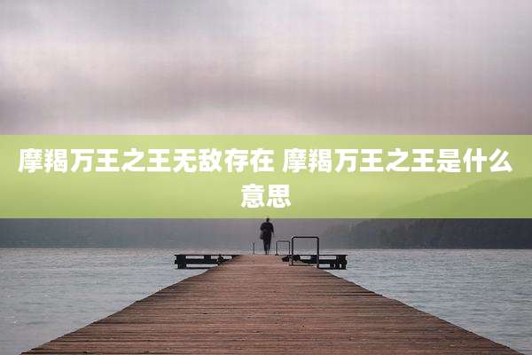 摩羯万王之王无敌存在 摩羯万王之王是什么意思