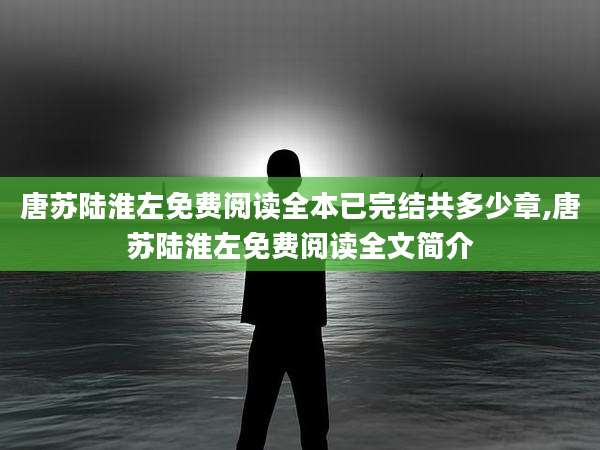 唐苏陆淮左免费阅读全本已完结共多少章,唐苏陆淮左免费阅读全文简介