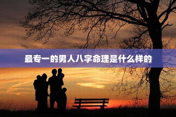 最专一的男人八字命理是什么样的
