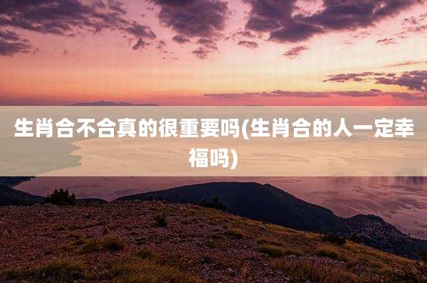 生肖合不合真的很重要吗(生肖合的人一定幸福吗)