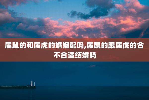 属鼠的和属虎的婚姻配吗,属鼠的跟属虎的合不合适结婚吗