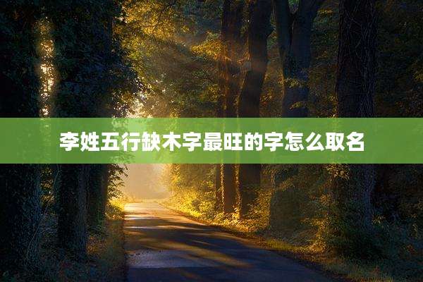 李姓五行缺木字最旺的字怎么取名