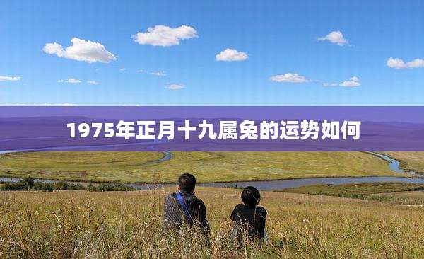 1975年正月十九属兔的运势如何
