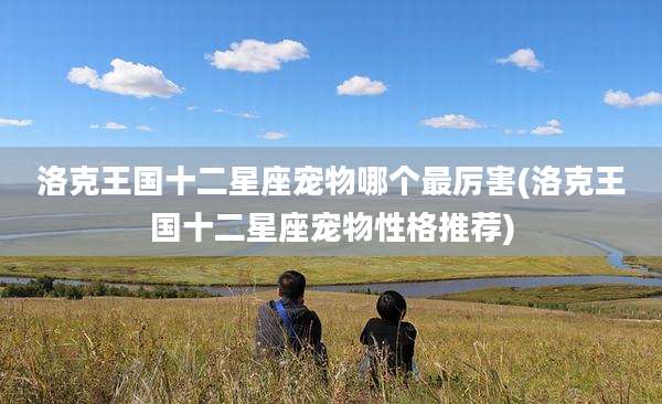 洛克王国十二星座宠物哪个最厉害(洛克王国十二星座宠物性格推荐)