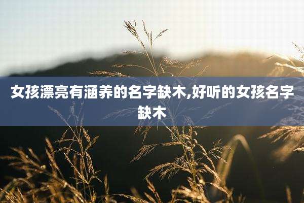 女孩漂亮有涵养的名字缺木,好听的女孩名字缺木