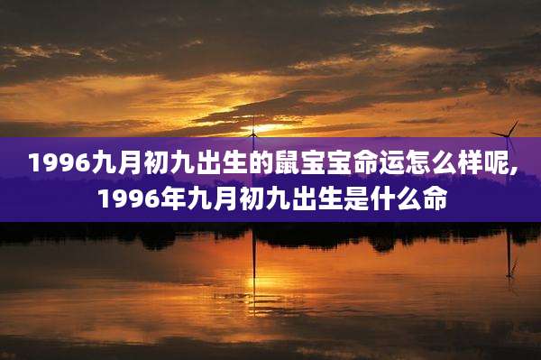 1996九月初九出生的鼠宝宝命运怎么样呢,1996年九月初九出生是什么命