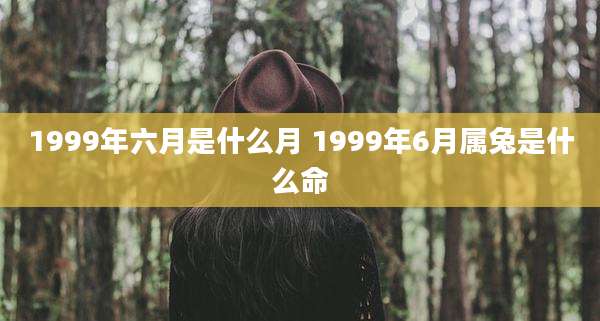 1999年六月是什么月 1999年6月属兔是什么命