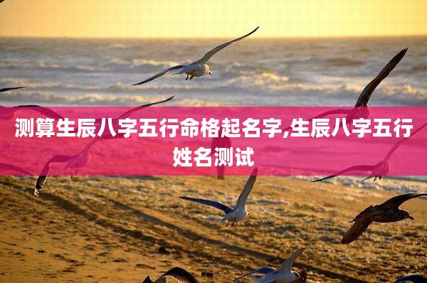 测算生辰八字五行命格起名字,生辰八字五行姓名测试