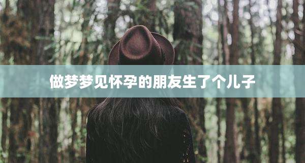 做梦梦见怀孕的朋友生了个儿子