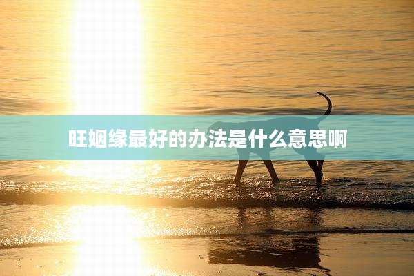 旺姻缘最好的办法是什么意思啊