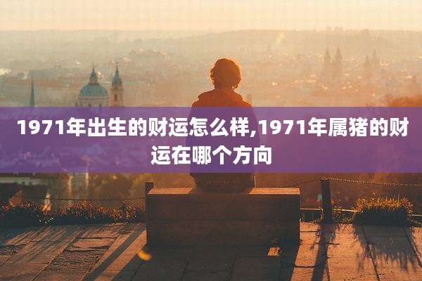 1971年出生的财运怎么样,1971年属猪的财运在哪个方向