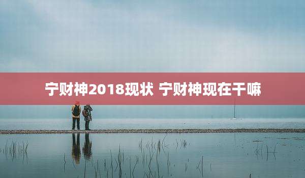 宁财神2018现状 宁财神现在干嘛