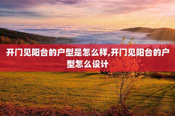 开门见阳台的户型是怎么样,开门见阳台的户型怎么设计