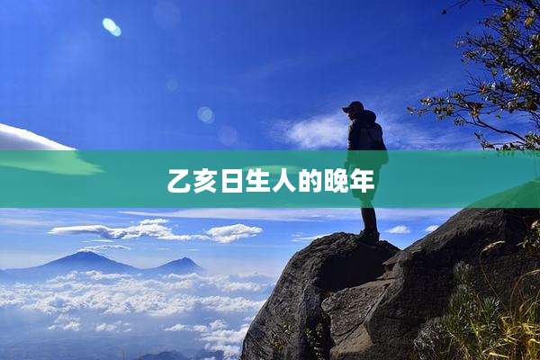 乙亥日生人的晚年