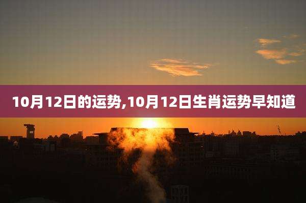 10月12日的运势,10月12日生肖运势早知道
