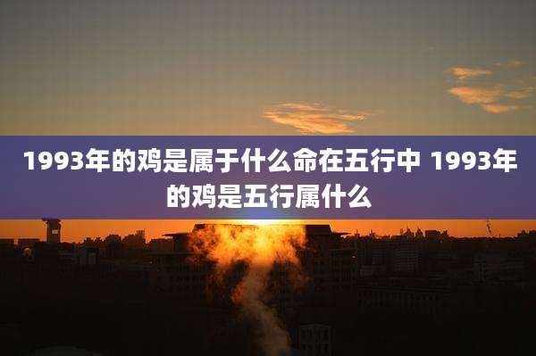 1993年的鸡是属于什么命在五行中 1993年的鸡是五行属什么