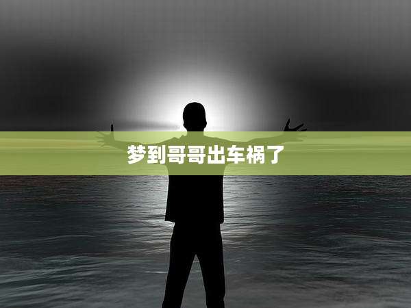 梦到哥哥出车祸了