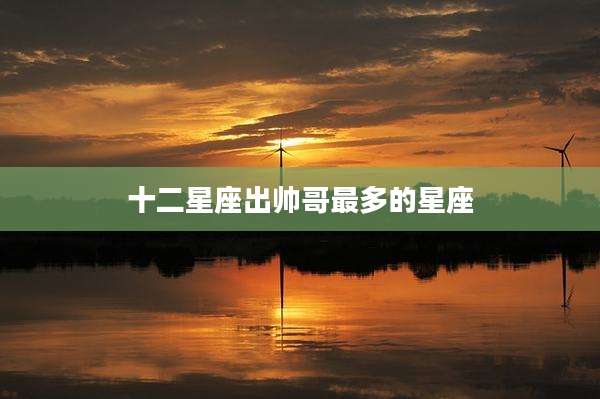 十二星座出帅哥最多的星座
