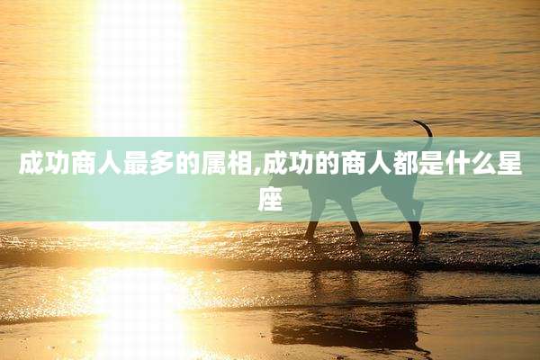 成功商人最多的属相,成功的商人都是什么星座