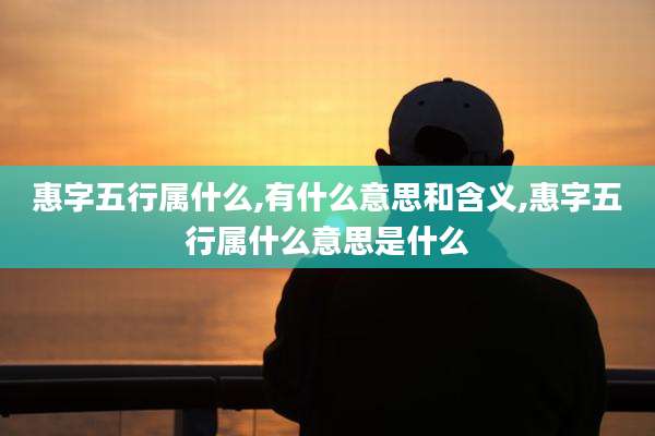 惠字五行属什么,有什么意思和含义,惠字五行属什么意思是什么