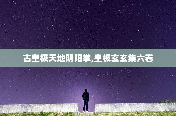古皇极天地阴阳掌,皇极玄玄集六卷