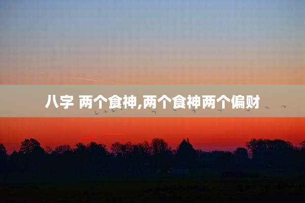 八字 两个食神,两个食神两个偏财