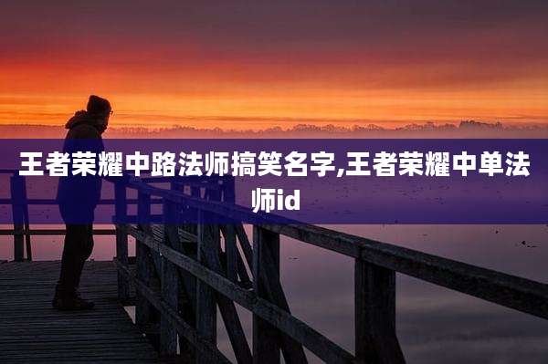 王者荣耀中路法师搞笑名字,王者荣耀中单法师id