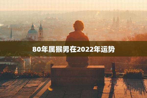 80年属猴男在2022年运势