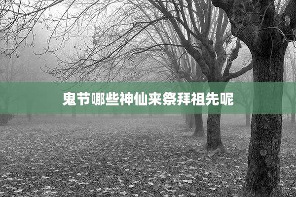鬼节哪些神仙来祭拜祖先呢