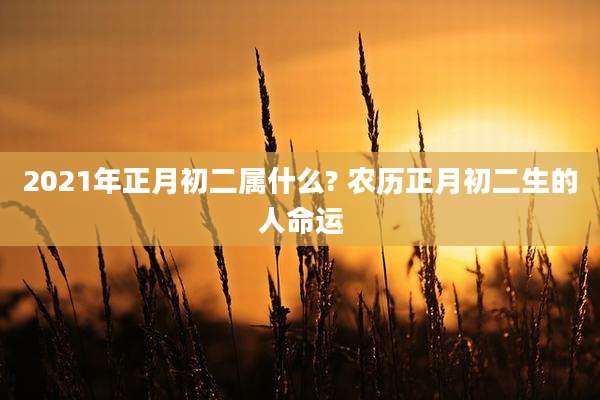2021年正月初二属什么? 农历正月初二生的人命运