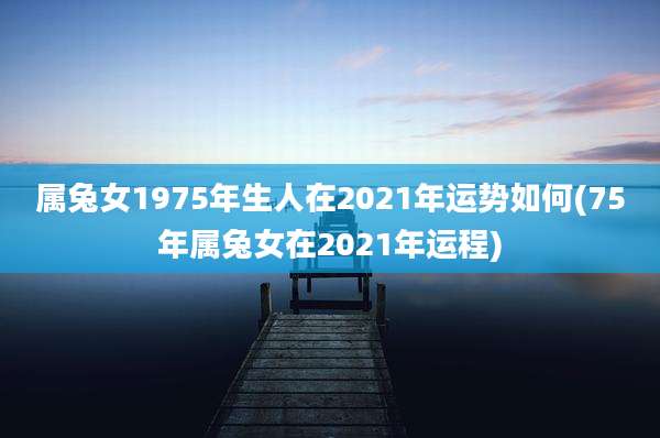 属兔女1975年生人在2021年运势如何(75年属兔女在2021年运程)