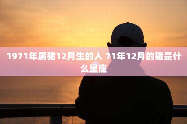 1971年属猪12月生的人 71年12月的猪是什么星座