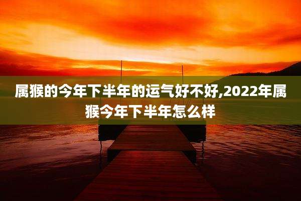 属猴的今年下半年的运气好不好,2022年属猴今年下半年怎么样