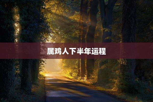 属鸡人下半年运程