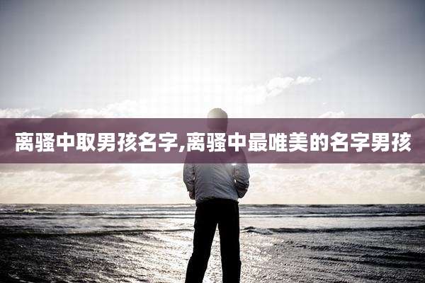 离骚中取男孩名字,离骚中最唯美的名字男孩