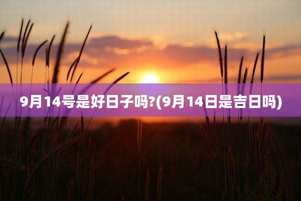 9月14号是好日子吗?(9月14日是吉日吗)