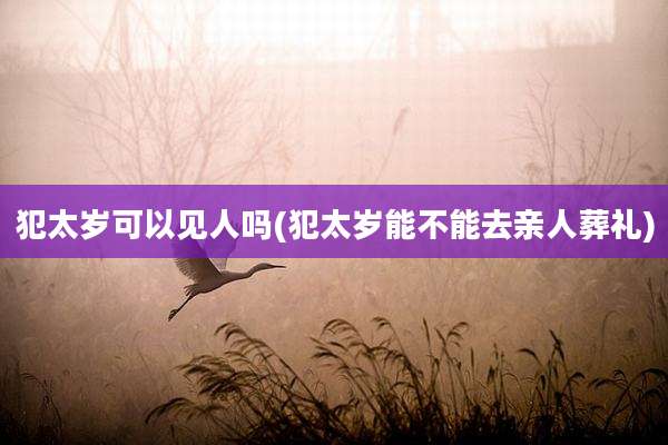 犯太岁可以见人吗(犯太岁能不能去亲人葬礼)