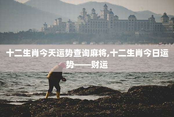 十二生肖今天运势查询麻将,十二生肖今日运势――财运