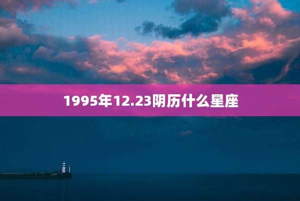 1995年12.23阴历什么星座