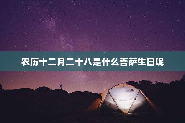 农历十二月二十八是什么菩萨生日呢